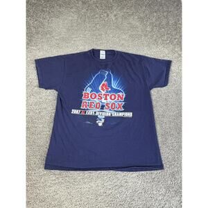 Boston Red Sox Shirt Mens L Blue MLB Baseball 2007 Delta Magnum Weight